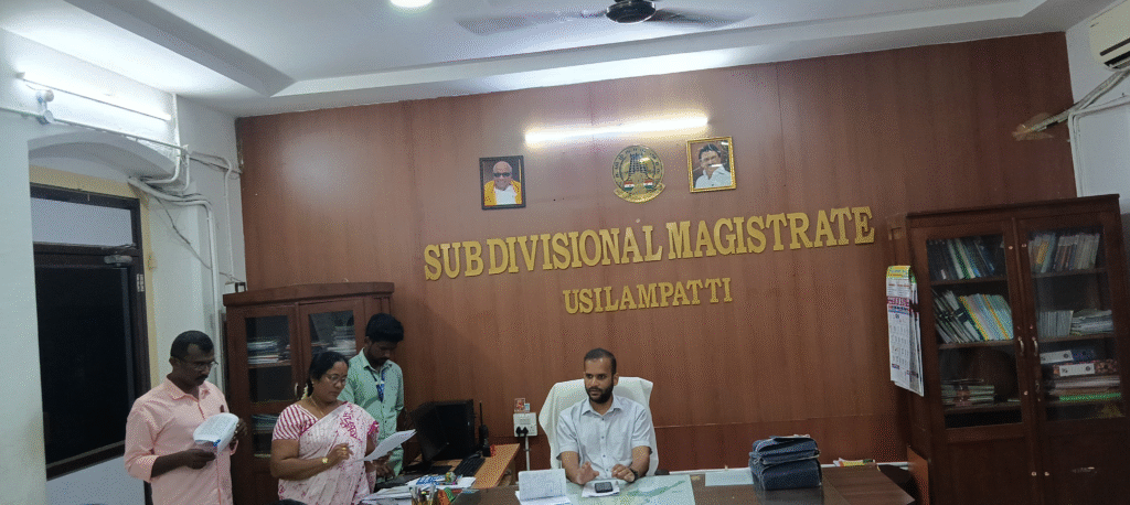 அனைத்து கட்சி ஆலோசனைக் கூட்டம் : சார் ஆட்சியர் :