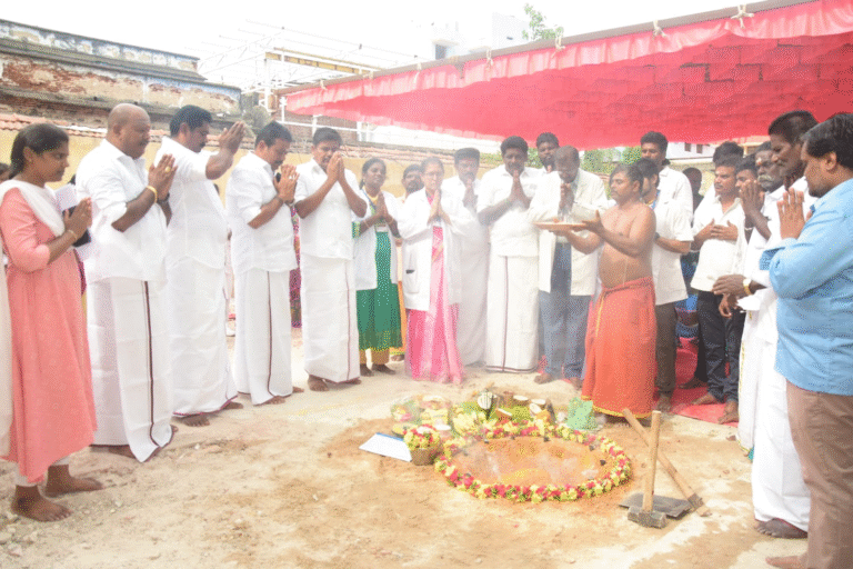 சோழவந்தான் அரசு மருத்துவமனையில் 3.5 கோடி மதிப்பில் கூடுதல் கட்டிடம் கட்ட பூமி பூஜை..
