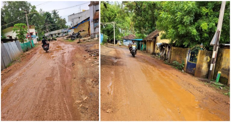 சோழவந்தான் அருகே பல மாதங்களாக சேரும் சகதியமாக உள்ள சாலையை சரி செய்ய கோரிக்கை..!