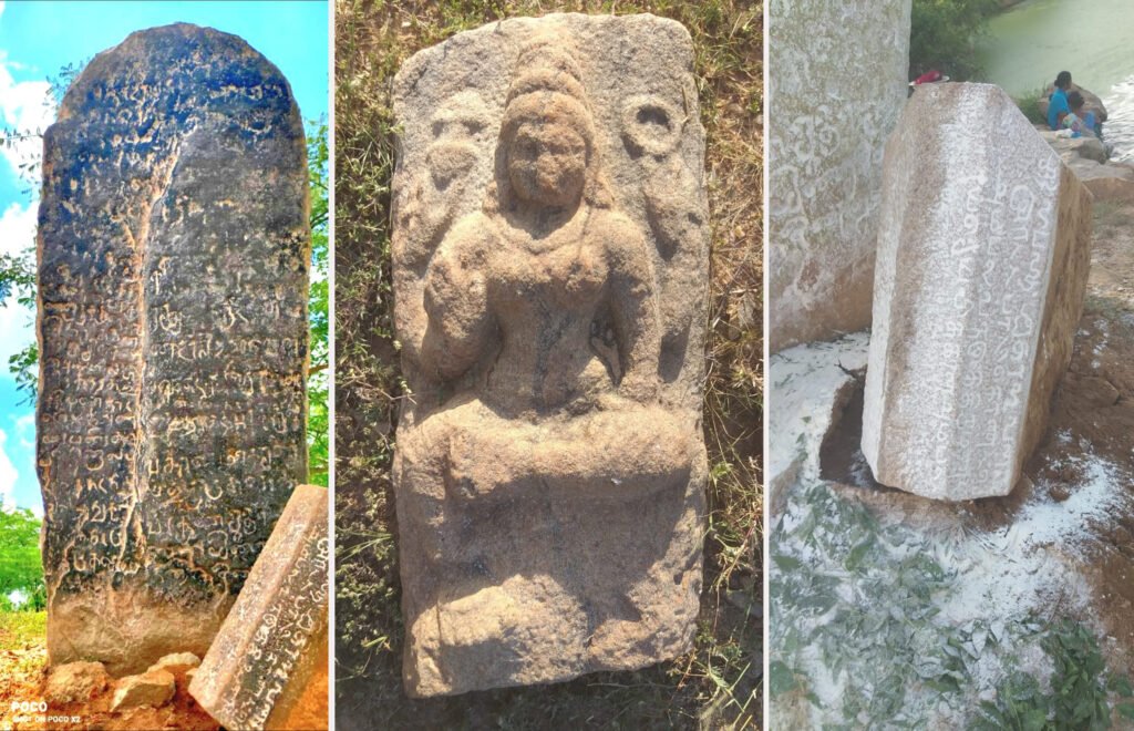 பராந்தகச்சோழர் ஆட்சிகாலத்தில் கொடும்பாளூர் வரகுண இருக்குவேள் தேவதானம் மற்றும் ஊரணி அமைத்து கொடுத்த சூலக்கல் கண்டுபிடிப்பு