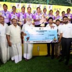 திண்டுக்கல் மாவட்டம் பி.மஸ்.மன். கல்லூரியில் மாநில அளவில் நடைபெற்ற முதலலமச்சர் கோப்பை பரிசளிப்பு விழா.