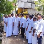 மதுரை அருகே மழையால், கழிவு நீரானது பள்ளியை சுற்றி வளைப்பு: எம்.எல்.ஏ. ஆய்வு.