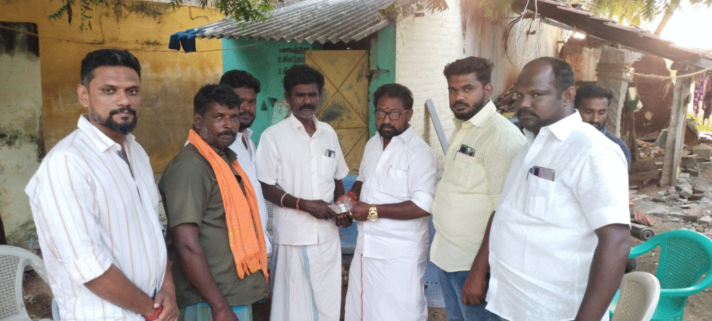 சாலை விபத்தில் உயிரிழந்த இளைஞரின் குடும்பத்திற்கு நிதி உதவி..