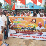 திருப்பரங்குன்றம் தீபத்தூணில் தீபம் ஏற்ற அனுமதி மறுத்ததைக் கண்டித்து மதுரை பழங்காநத்தம் பகுதியில் ஆர்ப்பாட்டம் செய்த இந்து முன்னணியினர் கைது