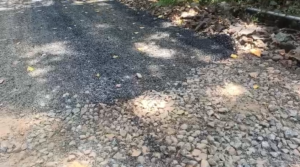 ரெட்டியார்சத்திரம் அருகே பல கோடி மதிப்பீட்டில் அமைக்கப்பட்ட தரமற்ற தார்ச்சாலை : ஒப்பந்ததாரருக்கு பணம் வழங்க வேண்டாம் என சமூக ஆர்வலர் கோரிக்கை.