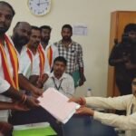 தவெக சார்பில் போட்டியிட வேட்புமனு தாக்கல் செய்த திருமலை!