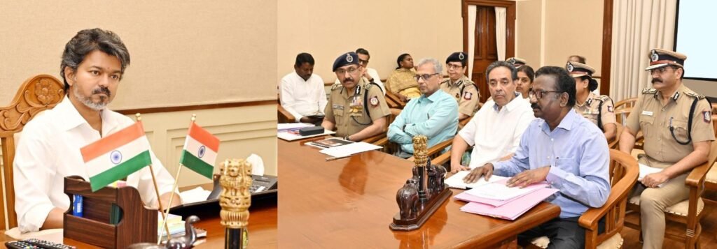 பெண்கள் மற்றும் குழந்தைகளுக்கு எதிரான குற்றங்களைத் தடுக்க மாண்புமிகு முதலமைச்சர் திரு. ச. ஜோசப் விஜய் அவர்கள் தலைமையில் உயர்மட்ட ஆய்வுக் கூட்டம்!