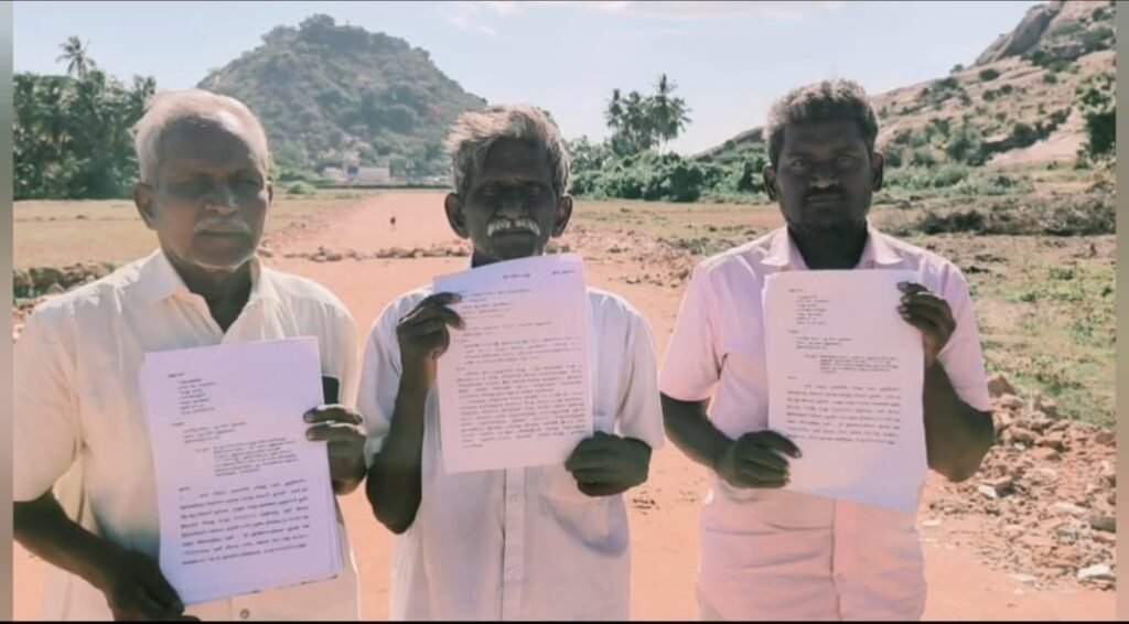 பழனியில் விவசாய நிலத்தை ஆக்கிரமிப்பு செய்து பாதை அமைத்த தேவஸ்தான நிர்வாகம்.